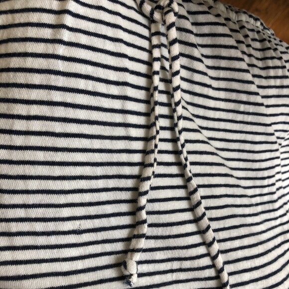 Anthropologie Navy Splendid Striped Cotton Mini Dress Medium - Picture 9 of 9